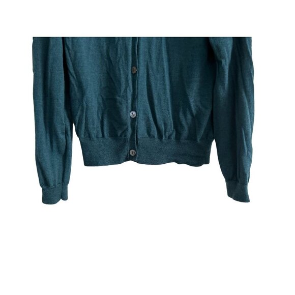 EILEEN FISHER Merino Wool Cardigan Button-down Sweater Green Size XSmall - Picture 4 of 7